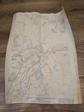 Vintage 1976 Canadian Dept Mines & Resources British Columbia Map Bundle READ